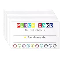 Punch Cards for Classroom Punch Card Classroom Reward Punch Cards Loyalty Cards Incentive Behavior Punch Card for Student Customer Business Teacher 100 Pack 3.5 x 2 in