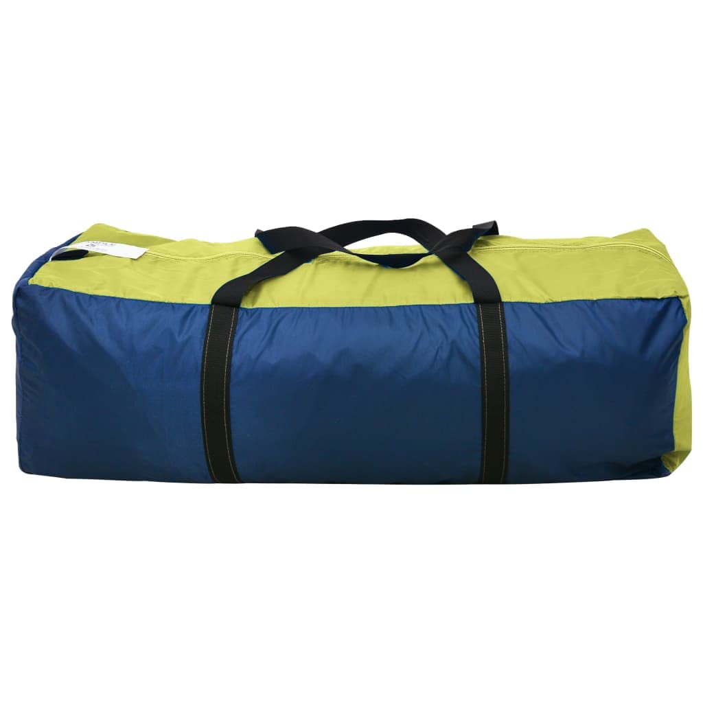 Campingzelt für Personen Blau und Grün mit Kabinen, atmungsaktivem Innenzelt, Moskitonetz, Vorzelt und Tragetasche für Camping, Outdoor, Wanderung, Trekking und Festival