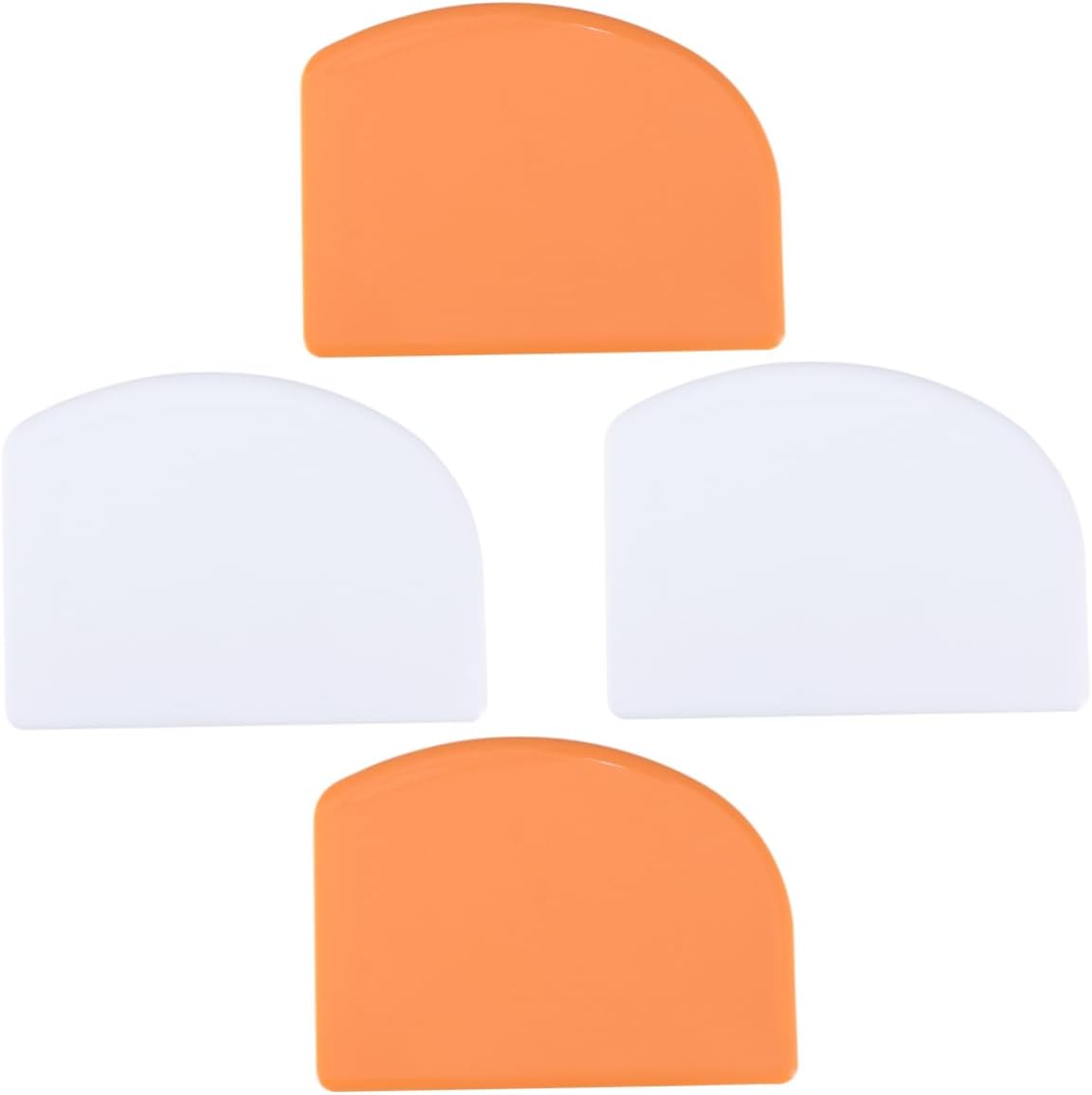 4Pcs PP Cream Scraper Orange Cake Baking Tool for Cooking