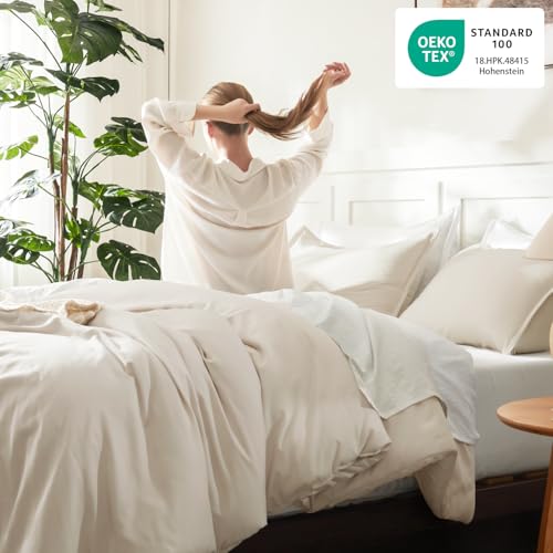 Litanika Full Size Comforter Sets Beige, 3 Pieces Lightweight Bedding Comforter Sets, Down Alternative Comforter Fluffy Bed Set Gift Choice by Litanika - Image 4