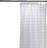 duschvorhangstange u form * Material: Der Duschvorhang besteht aus dickem Polyestermaterial, ist weich und atmungsaktiv, wasserdicht und schimmelresistent, maschinenwaschbar und geruchsneutral