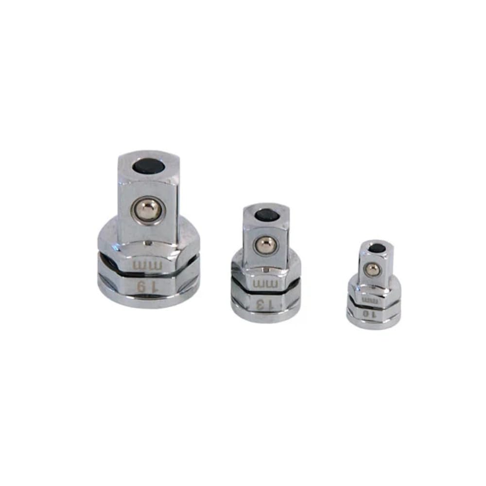 Neilsen Silver Ct0881 3Pc Ratchet Spanner Adapter Set Quick Release 1/4 3/8 1/2"Dr