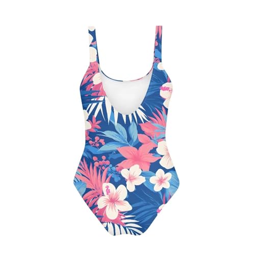Image of Girls One Piece Swimsuit Beach Sport Athletic Bathing Suits Quick Dry Summer Hawaiian Swimwear for Teens Size 7-20
