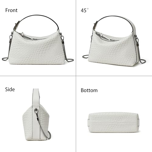DORIS&JACKY Small Hand Tote Handbag For Women Designer Vegan Top Handle Crossbody Purse With Metal Chain Strap - Image 6