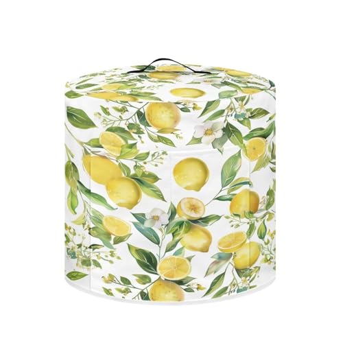 Image of 3-Quart Air Fryer Cover - Yellow Lemon Dustproof Protector | Fits Instant Pot, Rice Cooker | Casual Kitchen Decor | Holiday Gifts