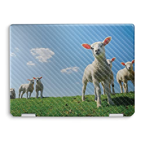 Image of MightySkins Carbon Fiber Skin Compatible with HP Spectre x360 14 inch (2022) Full Wrap Kit - Lambs | Protective, Durable Textured Carbon Fiber Finish | Easy to Apply | Made in The USA