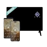 DMD | Wifi Enabled Smart Heater, Tempered Glass, Touch Screen Control, 5-50 Degree Temperature 24hr Timer | Free Standing and Wall Mounted Brackets Supplied (2000 Watt)