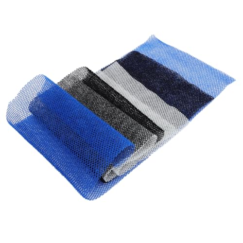 Happyyami 3 Piezas Esponja Exfoliante para Cuerpo y Espalda Toalla de Ducha con Correa Larga Limpiador de y para Baño y Ducha