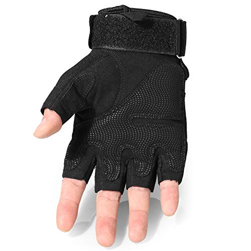Wtactful A10-WT-BLACK-L Tactical Gloves Military Fingerless Half Finger Gloves thumb #2