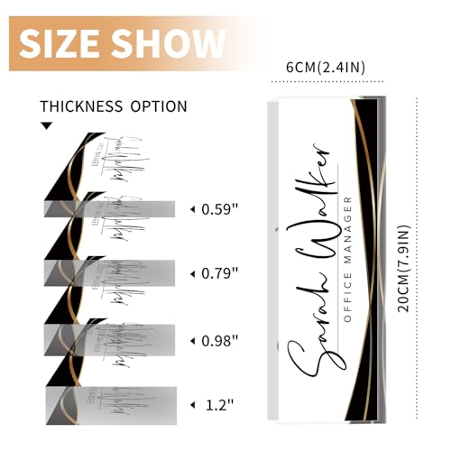 Image of Custom Name Plate for Desk, Desk Name Plate Personalized, Office Decor for Women Men, Acrylic Desktop Accessories, Office Appreciation Gifts for Boss Social Workers Nurse Teacher Employee (Black Stripe)