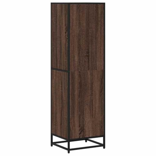 Armario de libros y separador de espacios marrón roble de 139 cm 6