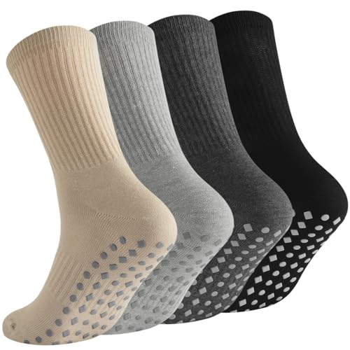 Horuru Fall Non Slip Grip Socks for Men Women Grippy