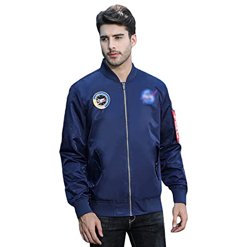 Sandbank Men?¡¥S Usa Flag Lightweight Ma-1 Flight Bomber Jacket Windbreaker(Us Xs =Asian Tag L, Thick Style Army Green) #TOP9