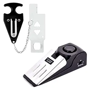 Upgraded Portable Door Lock & Door Stop Alarm, TOWODE Dual Protection Security Door Kit, Door Security Devices Pocket Self Defensey Tools, for Traveling Hotel Home Apartment College House