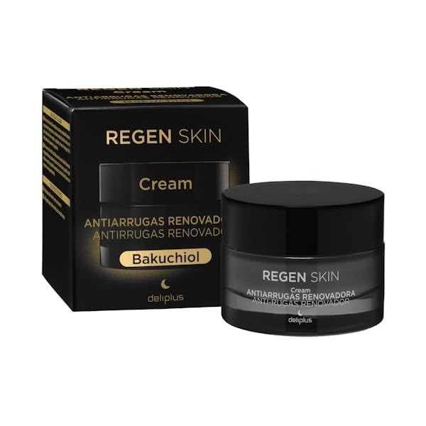 Crema facial noche Textura Rica Regen Skin Deliplus piel normal, seca y muy seca [bote 50 ml]