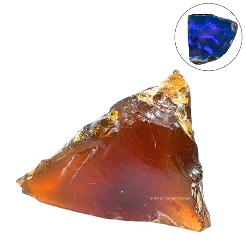 Image of Amazing Gemstone Amber Raw Crystals and Healing Stones, Natural Rocks for Tumbling - DIY Raw Stones and Crystals, 2 Pieces