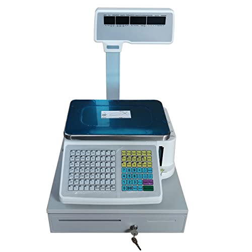 Báscula comercial digital con impresora térmica doble vista 30kg miniatura 5