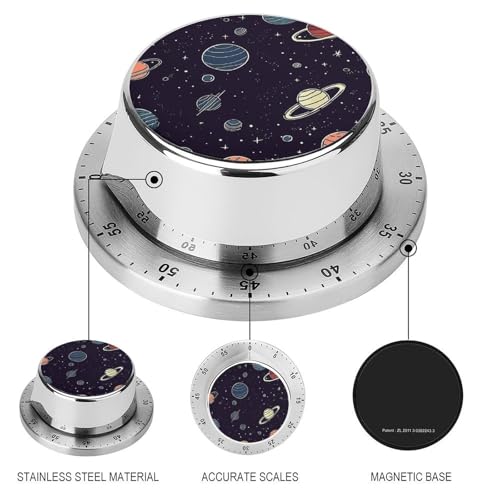 Temporizador de cocina magnético Space Planet para hornear y rutinas de fitness 4