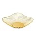 QIFFIY Bol de Fruits Fruit Basket Nordique Style Fruits légumes de Stockage en métal Panier Affichage Bol Porte-Bagages Table à Manger Décoration Fruit Bowl Plat de Fruits (Color : Gold)