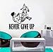 Produktbild Niemals aufgeben Boxen Wall Decal Sport motivierende Zitat Vinyl Aufkleber inspirierende Art Fight Club Gym Decor 57 X 58 cm