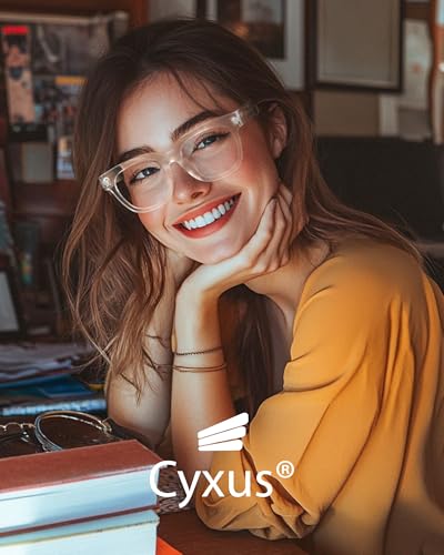 Image of Cyxus Chunky Square Blue light Glasses Womens Men Stylish TR90 Frame Computer Gaming Academic Look 8556