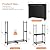HOOBRO 4FT Firewood Rack with Cover, Adjustable Firewood Log Rack with 2 S-Shaped Hooks, Oxford Fabric Cover, Heavy Duty Log Holder, Fireplace Wood Storage, for Indoor and Outdoor, Black BB04CH02