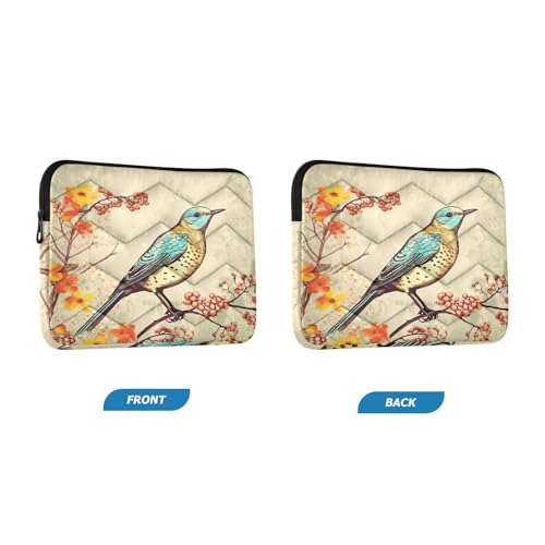 Funda para portátil 13-14 pulgadas con diseño de pájaro, impermeable y resistente miniatura 2
