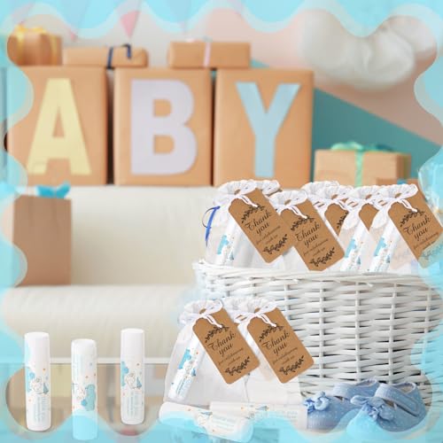Heigble 50 Sets Baby Shower Favors For Guests Include Elephant Lip Balm Thank You Tags And Organza Bags Return Gifts For Boys Girls Women Gender Reveal Party Supplies thumb #6