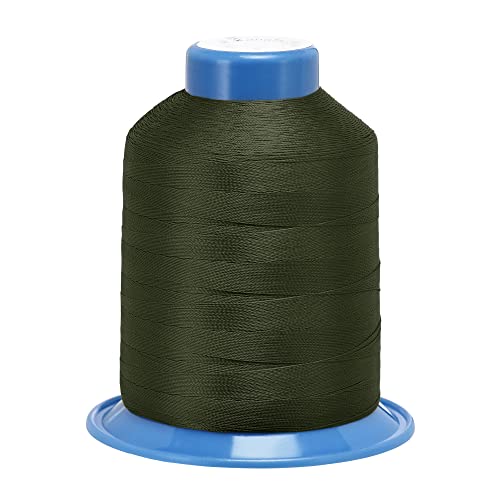 Hilo de coser de poliéster reforzado uxcell, extra fuerte, 1312 yardas, 210D/0.32 mm, para tapicería, costura manual y a máquina (verde oscuro) miniatura 1