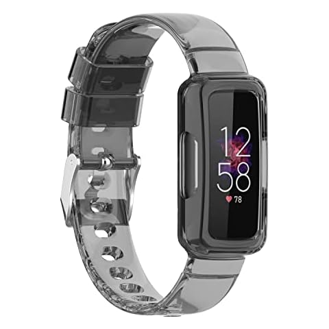BoLuo Watch Correa para Fitbit Luxe Band en Silicona Negra Cover