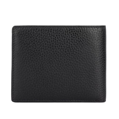 Image of Da Milano RFID Protected Leather Wallet for Men with Card Slot - Black