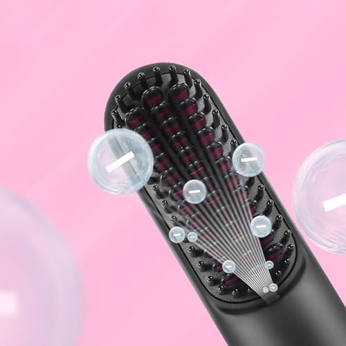 Plancha para el cabello inalámbrica Yinhing con iones negativos, calentamiento rápido en 20 s, apta para todo tipo de cabello, diseño portátil y compacto, batería de 6400 mAh miniatura 3