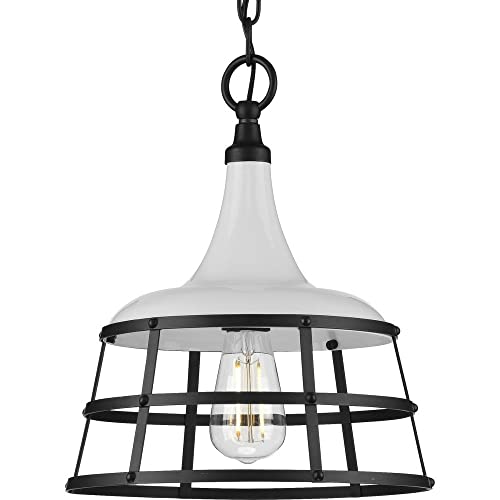 Progress Lighting Cedar Springs Collection 1-Light White Farmhouse ...