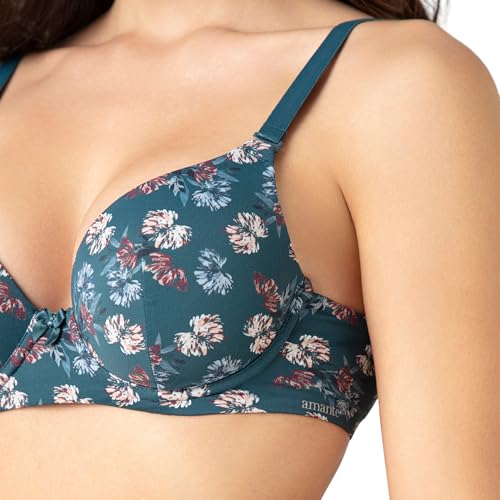 Image of Amante Smooth Moves Women's Padded Wired Full Coverage T-Shirt Bra | Seamless Invisible Cups | Multiway Detachable Straps | High Support Everyday Bra | Soft Microfiber Fabric
