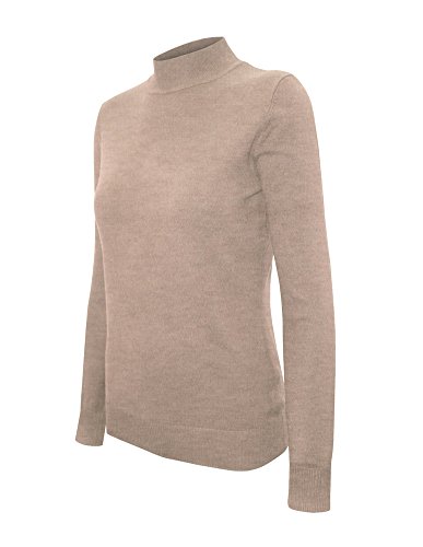 Image of Cielo Women's Solid Basic Stretch Mock Neck Pullover Knit Sweater
