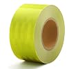 100ft Reflective Tape, Waterproof High Visibility Warning Safety Adhesive Tape Outdoor Reflective-Stickers, Safety Reflective Strip 3 in, Fluorescent Yellow