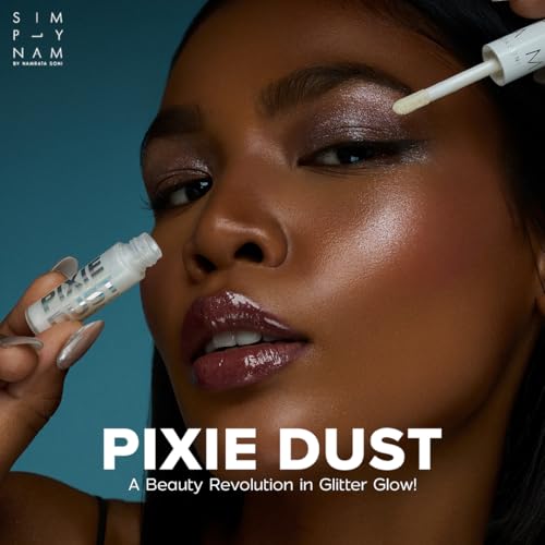 Image of SIMPLYNAM Pixie Dust Multi-Use Glitter Glow | Liquid-to-Powder Formula | Buildable Shimmer | Lightweight & Hydrating | Vegan & Cruelty-Free | Multi-Use for Face & Body | Starlight