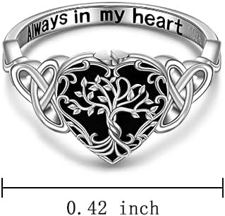 Sterling Silver Tree of Life Urn Ring for Ashes for Women Keepsake Memorial Jewelry Ring Meaningful Design for Daily Wear or Gift