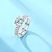 AONED Engagement Rings For Women Wedding Rings Fake Engagement Ring Set Promise Rings For Her 2 Carat 2CT Round Cubic Zirconia CZ Bridal Ring Sets Wedding Rings Cheap Band 2pcs, Size 7
