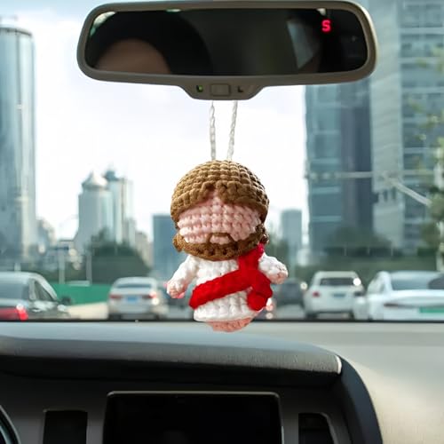 Handmade Mini Jesus Keychain & Plush Doll – Emotional Support Gift for Christians