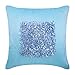 The HomeCentric Bleu Jeter Les Taies d'oreiller, Ruban Texture Taies d'oreiller, 45x45 cm Taies d'oreiller Decoratif, Carre Soie Taie, Geometrique Moderne Jettent des - Sky Blue Love