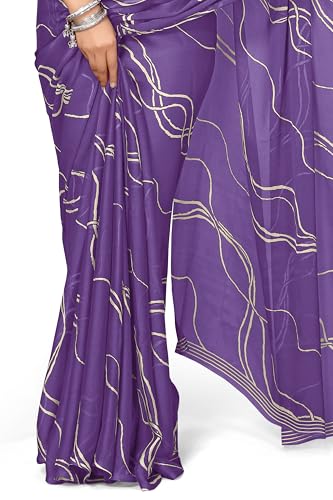 Image of MIRCHI FASHION Women's Ready to Wear 1 Minute Drape Chiffon Printed Saree with Blouse Piece