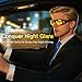 Bio-th Night Driving Glasses for Men | HD Polarized Anti Glare Night Vision Glasses | Essential Driving Glasses for Car & Motorcycle