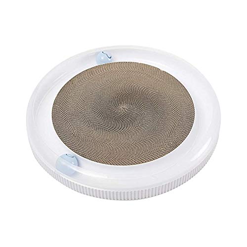 Griffoir rond pour chat blanc durable accessoire de griffrade design