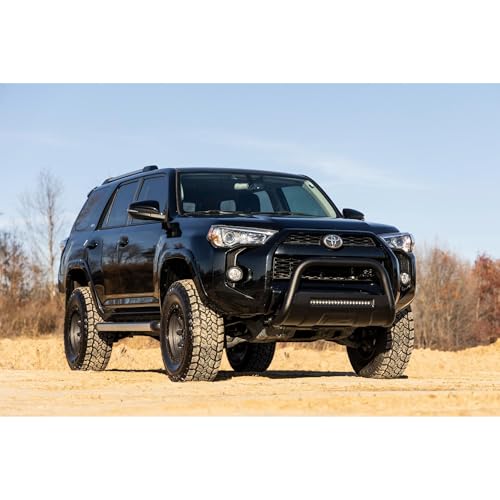 Image of Rough Country Black LED Bull Bar for Toyota 4Runner (2010-2024) - 20in LED Light Bar