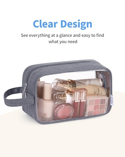 Narwey Personal Item Bag Travel Duffel Bag with Clear Travel Makeup Bag3