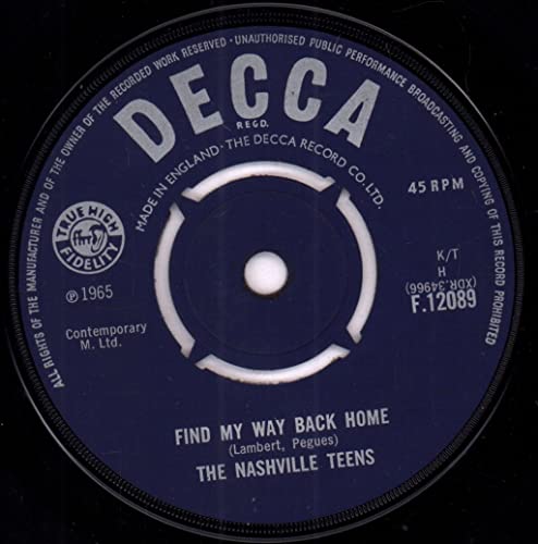 NASHVILLE TEENS - FIND MY WAY BACK HOME - 7 inch vinyl / 45 image 3