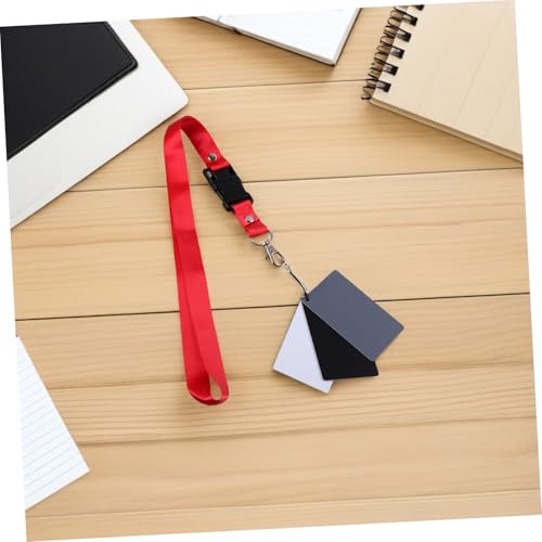 Tarjetas de balance de blancos acrílicas con correa de cuello para fotografía portátil 7