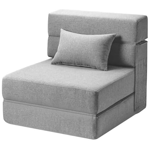 SUYOLS Folding Sofa Bed with Pillow- Convertible Chair Floor Couch