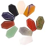 SHINEOFI Piedras de Natural Tacto y Seguro Forma de Ataúd 10 Delicadas para de Oficina y para Manualidades